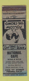 Matchbook Cover - National Cafe Fresno CA WEAR