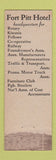 Matchbook Cover - Hotel Fort Pitt Pittsburgh PA Federal