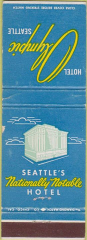 Matchbook Cover - Hotel Olympic Seattle WA