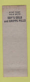 Matchbook Cover - Maurice Eby Drug Store Lancaster PA
