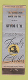 Matchbook Cover - Timely Men's Clothes WB Doran Rockford IL WORN