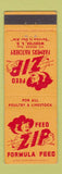 Matchbook Cover - Zip Feeds Farmers Hatchery Webster SD