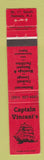 Matchbook Cover - Captain Vincent's Restaurant Ramsey NJ WEAR 12 Strike