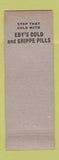 Matchbook Cover - Maurice Eby Drug Store Lancaster PA