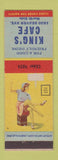 Matchbook Cover - King's Cafe pinup
