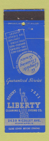 Matchbook Cover - Liberty Cleaning Dyeing Minneapolis MN Statue of Liberty