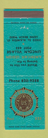 Matchbook Cover - American Legion Long Beach CA