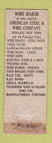 Matchbook Cover - American Steel & Wire Products