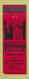 Matchbook Cover - Maryland Cafe Dinuba CA low phone # WEAR