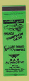 Matchbook Cover - Flying A oil gas B&M Automotive Morgan Hill CA