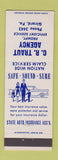 Matchbook Cover - CR Traut Insurance Girard PA