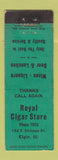 Matchbook Cover - Royal Cigar Store Elgin IL WEAR