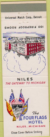 Matchbook Cover - Four Flag Hotel Niles MI