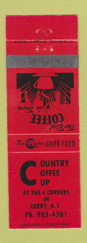 Matchbook Cover - Country Coffee Cup Gerry NY