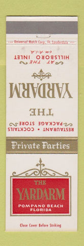 Matchbook Cover - The Yardarm Restaurant Pompano Beach FL