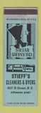 Matchbook Cover - Stieff's Cleaners Dyers SAMPLE WEAR