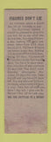 Matchbook Cover - Stieff's Cleaners Dyers SAMPLE WEAR