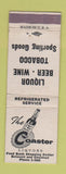 Matchbook Cover - Coaster Liquors  WEAR