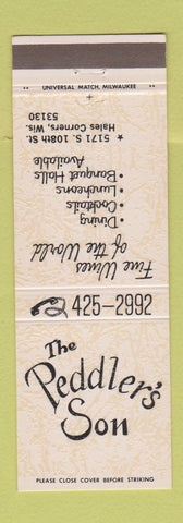 Matchbook Cover - Peddler's Son Hales Corners WI