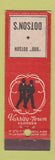 Matchbook Cover - Varsity Town Clothes Dotson's midget