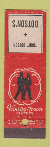 Matchbook Cover - Varsity Town Clothes Dotson's midget