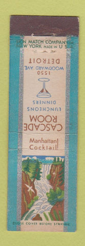 Matchbook Cover - Cascade Room Detroit MI midget