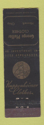 Matchbook Cover - Kuppenheimer Men's Clothes George Pfeffer Newark OH Midget