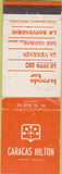 Matchbook Cover - Caracas Hilton Venezuela