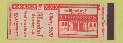 Matchbook Cover - Allendorf Catering Cleveland OH