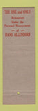 Matchbook Cover - Allendorf Catering Cleveland OH