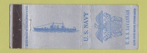 Matchbook Cover - USS Savannah Navy
