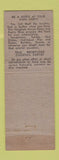 Matchbook Cover - Old Hingham House MA WEAR