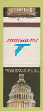 Matchbook Cover - Piedmont Airlines Washington DC