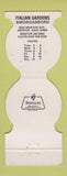 Matchbook Cover - Italian Gardens Smorgasbord Mentor OH WEAR