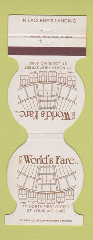 Matchbook Cover - World's Fare Restaurant St Louis MO Laclede's Landing