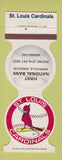 Matchbook Cover - St Louis Cardinals Baseball Bank Perryville MO 1984