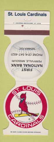 Matchbook Cover - St Louis Cardinals Baseball Bank Perryville MO 1984