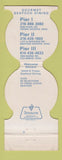 Matchbook Cover - Fisherman's Wharf Seafood House Parma Heights Bedford OH