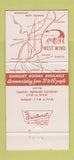 Matchbook Cover - West Wind Restaurant Seekonk MA 30 Strike
