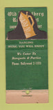 Matchbook Cover - Old Heidelberg Hallandale FL WEAR DISPLAY 21 Strike Feature