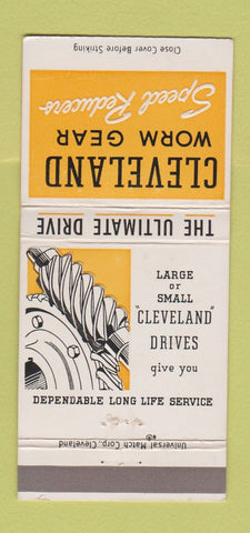 Matchbook Cover - Cleveland Worm Gear OH 30 Strike