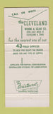 Matchbook Cover - Cleveland Worm Gear OH 30 Strike