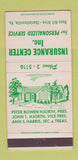Matchbook Cover - Insurance Peter Bowen Hjorth Charlottesville VA 30 Strike