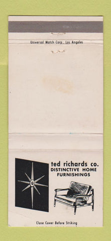 Matchbook Cover - Ted Richards Furniture Los Angeles? WEAR 30 Strike