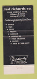 Matchbook Cover - Ted Richards Furniture Los Angeles? WEAR 30 Strike