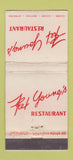 Matchbook Cover - Young's Restaurant Miami Beach FL WEAR 30 Stick