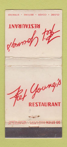 Matchbook Cover - Young's Restaurant Miami Beach FL WEAR 30 Stick