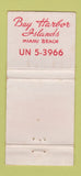 Matchbook Cover - Young's Restaurant Miami Beach FL WEAR 30 Stick