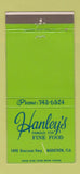 Matchbook Cover - Hanley's Restaurant Marathon FL WEAR 30 Strike