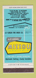 Matchbook Cover - Mizzou Castable AP Green Fire Brick Columbus OH 30 Strike